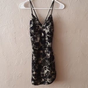 Black with gold shimmers mini dress